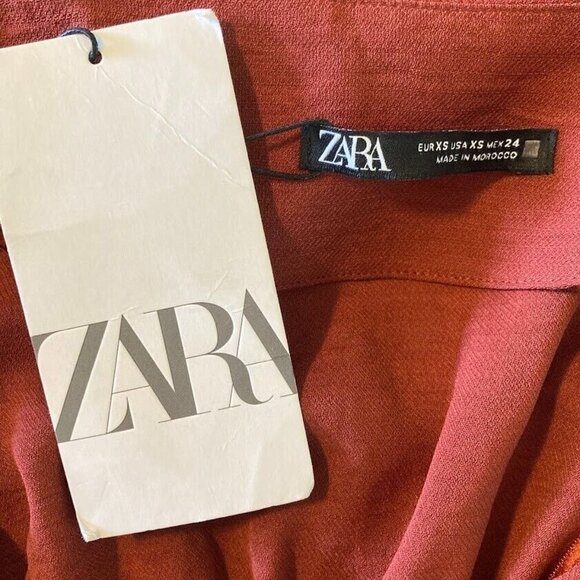 Zara Straight Leg Sleeveless Jumpsuit European Prep Elegant Bold Boho NWT XS - Picture 5 of 7